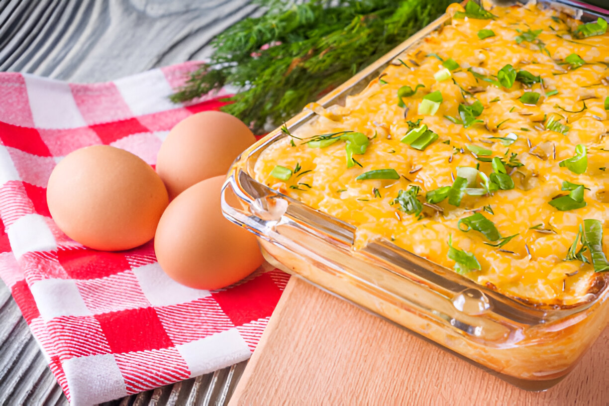 Cheese & Bacon Strata Cake