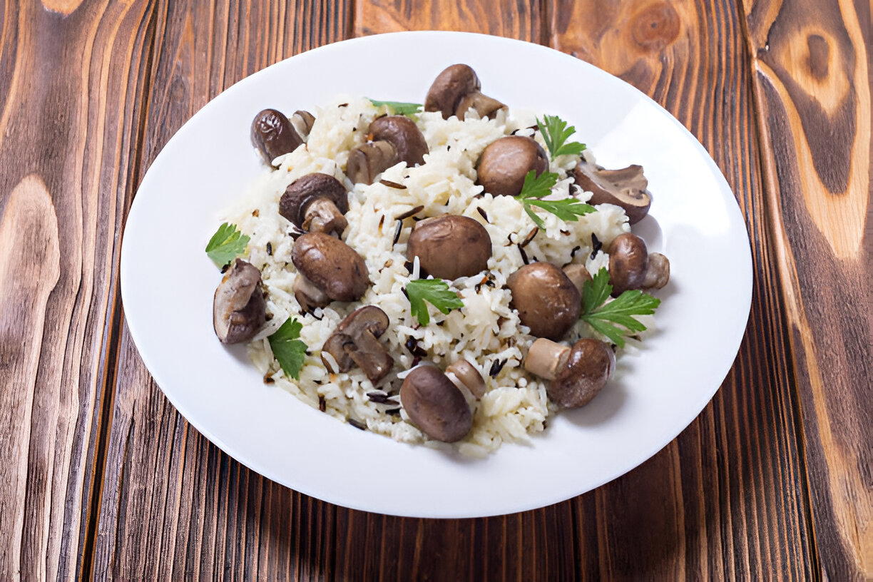 Instant Pot Rice and Orzo Pilaf with Mushrooms