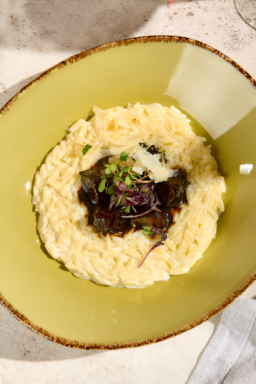 cheesy orzo