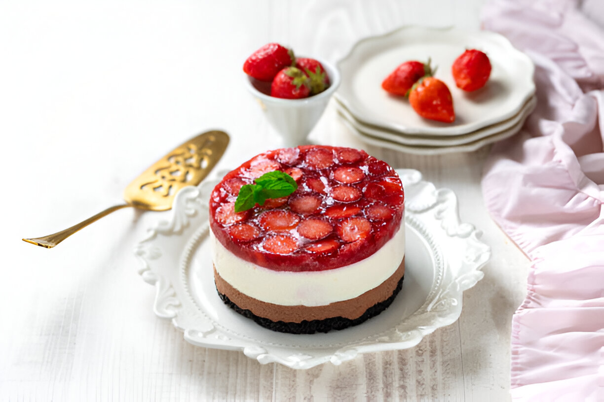 Chocolate Strawberry Cheesecake