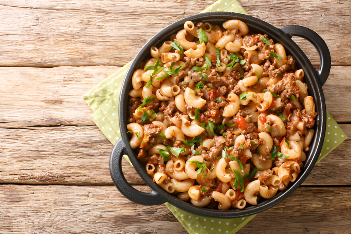 cheesy ground beef pasta