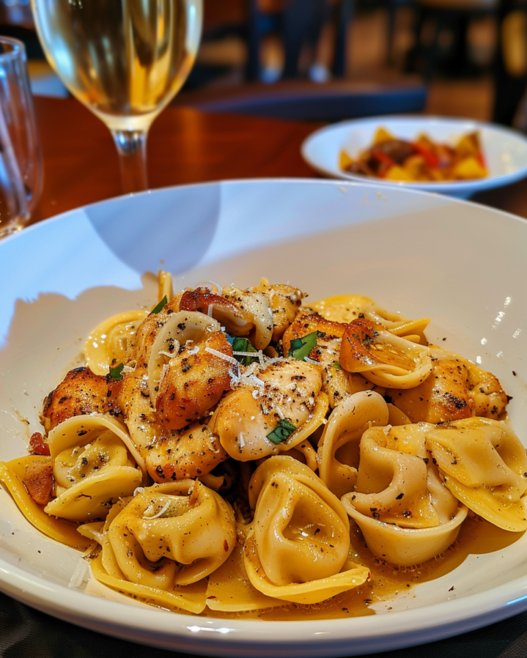 Marry Me Chicken Tortellini taken with iphone 15 pro max --iw 2 --ar 4:5 --v 6.0 --raw